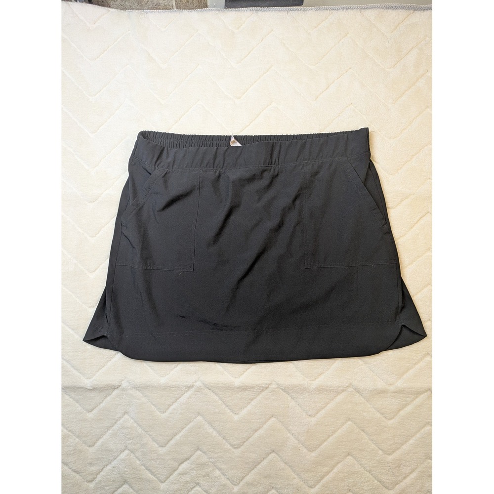 RBX Live Life Active Womens 2X Black Athletic Skort Elastic Waist Pockets Skirt